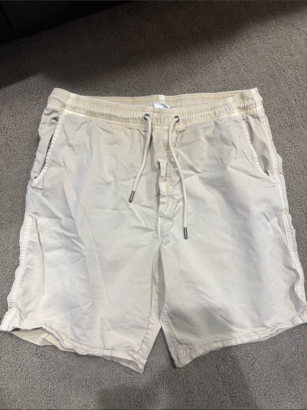 Men's Cream Drawstring shorts
